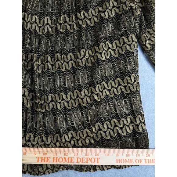 NWT Rebecca Malone Lace Overlay Metallic Gold Flowy Size Xl - Picture 10 of 14